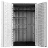 KINYING Metal Laminate Shelving Kit for Kinying Vertical Storage Cabinet, with Screw and Nuts, 68â x 46â x 15â(Color: Black) - Retail: $120