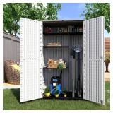 KINYING Metal Laminate Shelving Kit for Kinying Vertical Storage Cabinet, with Screw and Nuts, 68â x 46â x 15â(Color: Black) - Retail: $120