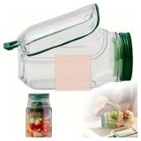 Salad Jar with Side Opening Leakproof Dressing Layer Portable Lunch