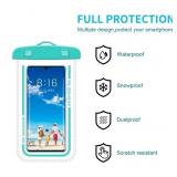 2 PACK BLACK Waterproof Phone bag android or iphone float fishing trip. Dry pouch for phone.