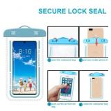 2 PACK BLACK Waterproof Phone bag android or iphone float fishing trip. Dry pouch for phone.