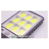 NEW COB Solar Led Motion Sensor Wall Light Outdoor With Remote Control For Shed Porch Fence Post