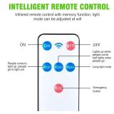 NEW COB Solar Led Motion Sensor Wall Light Outdoor With Remote Control For Shed Porch Fence Post