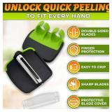 Finger Peeler for Potatoes Carrots Finger Grip Palm Double-Sided Blade