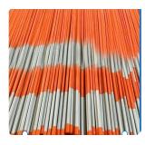 10 Pack 4 Foot Reflective Orange Fiberglass Snow Pole Driveway Marker