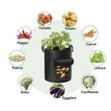 2 PACK Grow Bags 5 Gallon Black Fabric Reusable