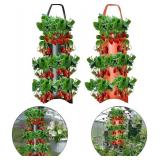 2 PACK 3-Gallon Strawberry Grow Bags Green Grow Sacks