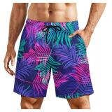 Men's Quick-Dry Swimming Trunks 7 Inch with Compression Liner 2 in 1 Beach Swim Board Shorts with Pockets