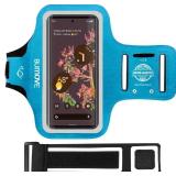 Pixel 10,9 Pro XL Armband,8,7 Pro Arm Band, Gym Running Workouts Sports Phone Armbands for Google Pixel 10/9 Pro XL, 8/7,6 Pro,with Card Holder (Blue)