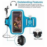 Pixel 10,9 Pro XL Armband,8,7 Pro Arm Band, Gym Running Workouts Sports Phone Armbands for Google Pixel 10/9 Pro XL, 8/7,6 Pro,with Card Holder (Blue)