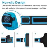 Pixel 10,9 Pro XL Armband,8,7 Pro Arm Band, Gym Running Workouts Sports Phone Armbands for Google Pixel 10/9 Pro XL, 8/7,6 Pro,with Card Holder (Blue)