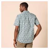 Amazon Essentials Men's Vacation Cotton Button-Down Resort Shirt, Short Sleeve