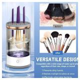 Electric Makeup Brush Cleaner - Multi-Use Cosmetic Brush Cleaner, Automatic Spinning Makeup Brush Cleaner for All Size Makeup Brushes (transparent)