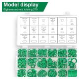 270 Pcs Car Air Conditioning O Ring Kit, Seal Rubber O-Rings Assortment O-Ring Assortment Set for Car Repair, Plumbing, Air or Gas Connections