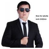 Sucrain Playing Cosplay Black Sunglasses with Earpiece Earplugs Ring Bearer for Halloween Costume
