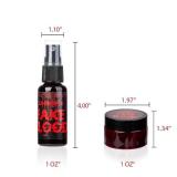 UNIMEIX 1 OZ Fake Blood Spray and 1 OZ Gel Fake Blood Makeup Kit Washable Sfx Makeup for Clothes Mouth Eyes Stage Blood for Halloween Zombie Vampire Cosplay Party