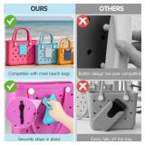 Silicone Phone Holder for Bogg Bag, Accessories for Simple Modern Bags, Rubber Beach Totebag Charm (Black)