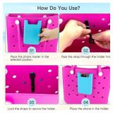 Silicone Phone Holder for Bogg Bag, Accessories for Simple Modern Bags, Rubber Beach Totebag Charm (Black)