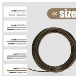 50 Feet Brown Aluminum Craft Wire, 12 Gauge 2mm Thickness Sculpting Wire, Armature Wire for Sculpting, Bendable Metal Craft Wire for Making Dolls Skeleton DIY Crafts
