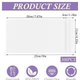 300 Pcs Chocolate Wrappers Packaging, 4.33 x 7.87 Inch Candy Bar Wrappers for Chocolates - Self Adhesive Clear Chocolate Bar Packaging Bags for Homemade Treats