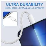 MFi Certified USB C to USB C for iPhone 16 Fast Charger, 3Pack 60W 6FT Long Power Cord Woven Fast USBC Charger Screen Data Sync for iPhone 16/15Pro Max/Vision Pro/MacBook/iPad/Airpods/Samsung Galaxy