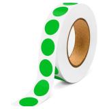 1000PCS Green Colored Dot Stickers Round Coding Circle Label Stickers 0.5 inch Label in Dispenser Box for Office Classroom