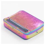 Yiasangly Metal Automatic Cigarette Tobacco Smoking Rolling Box, Portable Metal Cigarette Roller Machine, 70mm, Colorful - Random Pattern