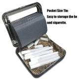 Yiasangly Metal Automatic Cigarette Tobacco Smoking Rolling Box, Portable Metal Cigarette Roller Machine, 70mm, Colorful - Random Pattern
