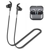 Anti-Lost Strap for Galaxy Buds 3 Pro Ultra Strong Sports Soft Silicone Lanyard Accessories Compatible with Samsung Galaxy Buds Pro 3 Neck Rope Cord(Black)