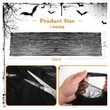 AHEONLAR Halloween Creepy Cloth Gauze, 48x240 Inch Black Creepy Cloth for Haunted Houses Halloween Indoor decorations