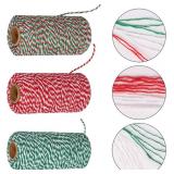 984 Feet Cotton Rope Cord String 2 mm Bakers Candy Rope Ribbon Twine for Gift Wrapping Arts Crafts Party Decorations,3 Rolls