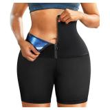 SCARBORO Sauna Sweat Shorts for Women Waist Trainer Leggings Workout Suit Compression Body Shaper Band