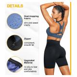 SCARBORO Sauna Sweat Shorts for Women Waist Trainer Leggings Workout Suit Compression Body Shaper Band