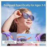 KOCOTREE Foldable Kids Sunglasses, Colourful Flexible Frames for Boys & Girls, Single-Pack
