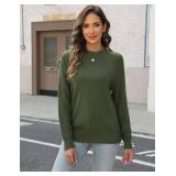 CiCiBird Women s Fall Crewneck Knit Sweater Long Sleeve Casual Soft Pullover Jumper Tops