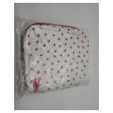 Bible Cover Case for Women,Cotton Bible Cover for Men Women with Handle,Purple Bible Book Cover,Bible Bag Floral,Carrying Case Bible Protective (Blue pin, M)