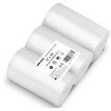 2024 New 6\' x 50' 3 Rolls, Vacuum Sealer Rolls Bags for Food, Great for Food Storage, Sous Vide and Meal Prep, Wevac Lite