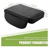 SLIMI 1 PC Car Armrest Cover, Leather Center Console Protector, Armrest Pad, Armrest Pad with Pocket, Automotive Decoration, Universal for Most Cars, Trucks, SUVs (Black)
