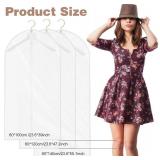 20PCS Hanging Garment Bags Garment Bags for Hanging Clothes Translucent Dust Proof Clothes Bag Dress Bag for Dance Costumes Travel Suit Dance Costumes Gown Dress-39/47/55inch