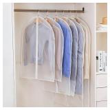 20PCS Hanging Garment Bags Garment Bags for Hanging Clothes Translucent Dust Proof Clothes Bag Dress Bag for Dance Costumes Travel Suit Dance Costumes Gown Dress-39/47/55inch