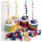 All Type Curling Ribbon in Assorted Colors for Gift Wrap and Balloon String (4 Big Rolls, Rainbow)