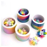All Type Curling Ribbon in Assorted Colors for Gift Wrap and Balloon String (4 Big Rolls, Rainbow)