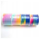 All Type Curling Ribbon in Assorted Colors for Gift Wrap and Balloon String (4 Big Rolls, Rainbow)