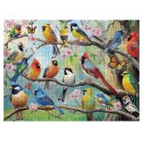Beautiful Bird Flower Butterfly Puzzles for Adults 1000 Pieces, Colorful Garden Parrot Animal Jigsaw Puzzle, Impossible Spring Art Puzzles
