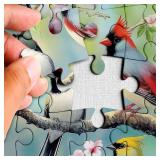 Beautiful Bird Flower Butterfly Puzzles for Adults 1000 Pieces, Colorful Garden Parrot Animal Jigsaw Puzzle, Impossible Spring Art Puzzles