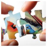 Beautiful Bird Flower Butterfly Puzzles for Adults 1000 Pieces, Colorful Garden Parrot Animal Jigsaw Puzzle, Impossible Spring Art Puzzles