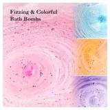 Bath Bombs for Kids with Surprise Inside, 9 Heart Imprint Kids Bath Bombs for Girls, Toddler Bath Bomb with Bracelets Inside, 3 4 5 6 7 8 Year Old Girl Birthday Gifts Christmas Stocking Stuffers