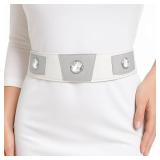 Princess Costume Belt Women White Leather Belts Cosplay Props Halloween Accessories Outfit for Adults