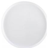 PLASTICPRO 30 White Plastic Plates 8 inch High Edge Elegant Heavyweight Plastic Disposable Dinner Plates Fancy Party Plates