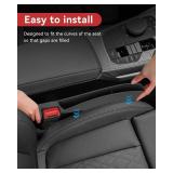 Pair of Car Console Organizer Storage, Car Seat Accessories, Car Seat Gap Filler Organizer Fit Sedan SUV Truck Black